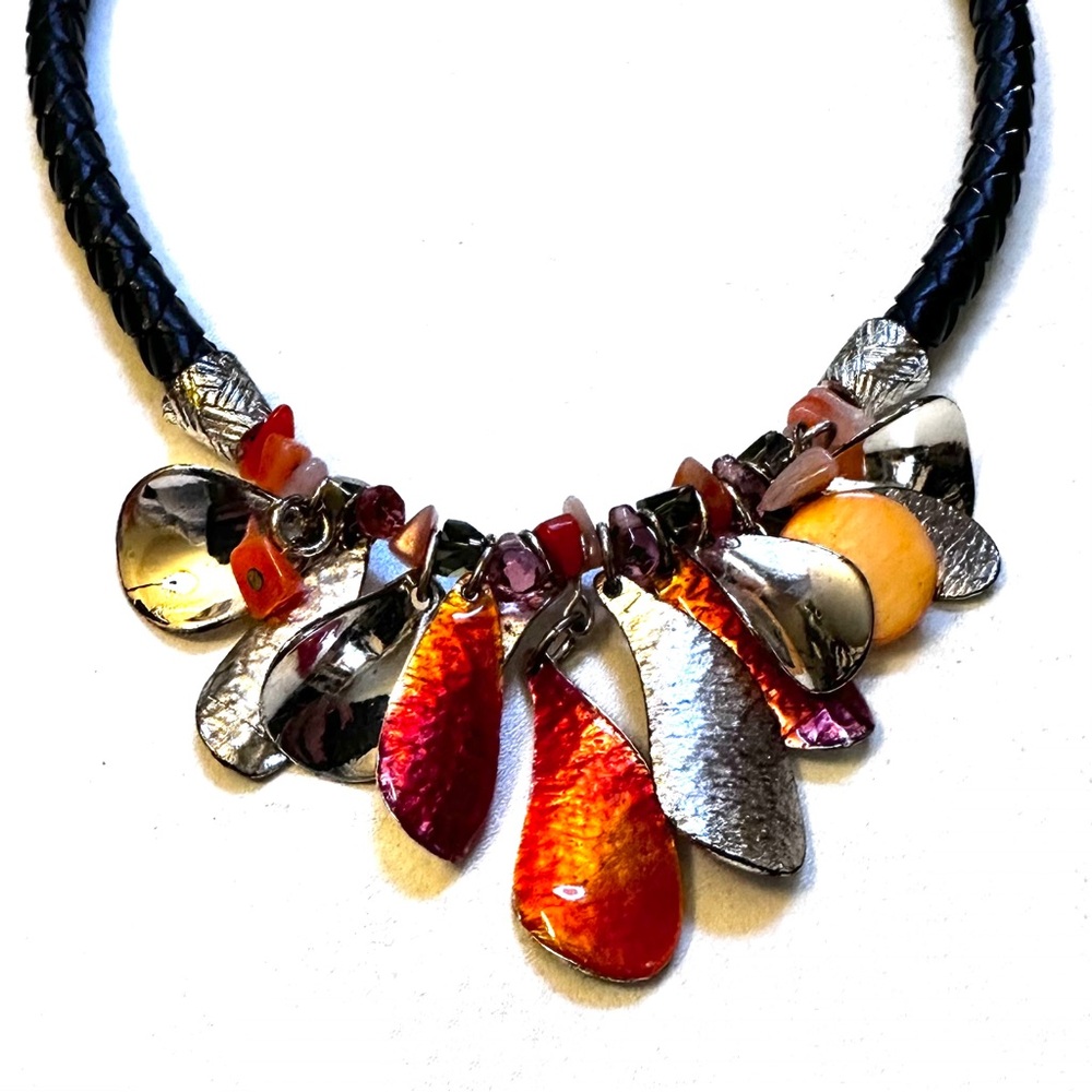 Chico's Boho Necklace Leather Jewelry - Picture 6 of 6
